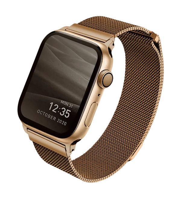 Ремешок UNIQ Dante Milanese Mesh Loop Strap With Sleek Magnetic Closure 42-44 MM Gold