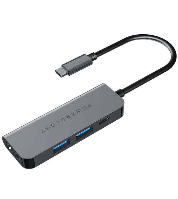 Хаб Powerology 4 in 1 USB-C HUB with  HDMI & USB 3.0