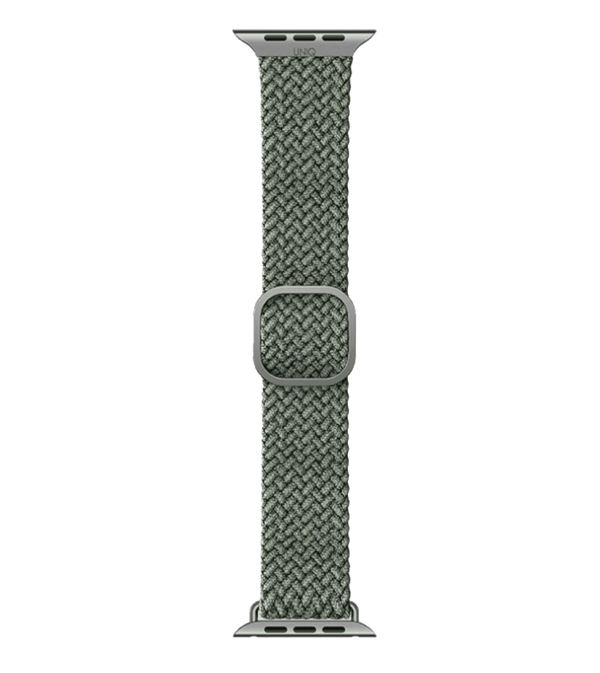 Ремешок UNIQ Aspen Adjustable Braided Band With Stainless Steel Bucke 42/44/45MM Green
