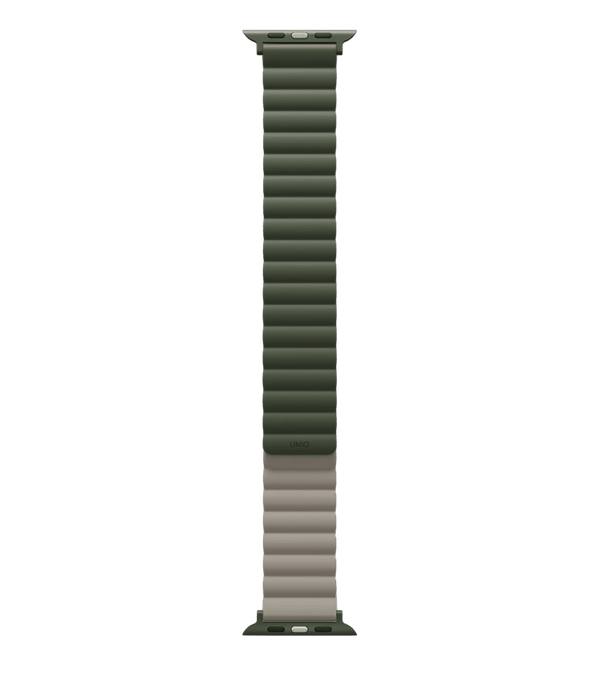 Ремешок UNIQ Revix Reversible Magnetic Silicone Strap 49/45/44/42MM Green-Taupe