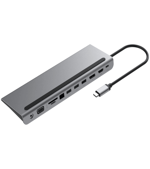 Хаб Powerology 11 in 1 Multi-Display USB-C Hub & Laptos Stand