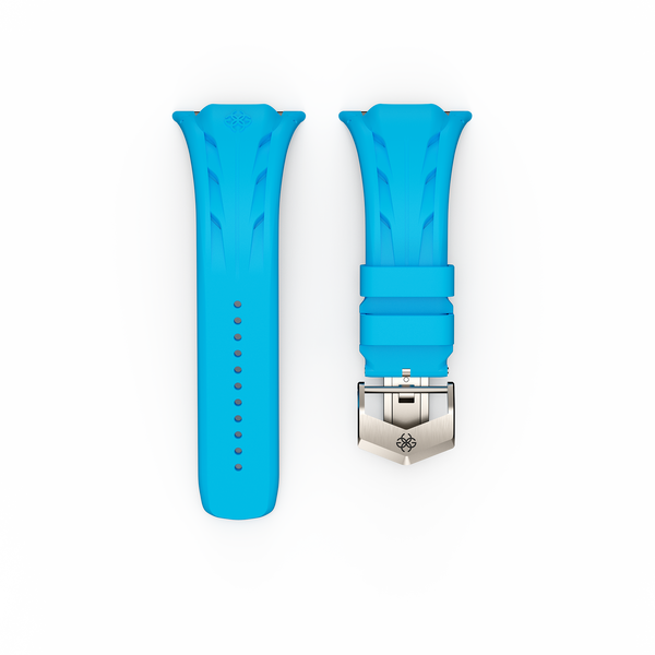 Ремешок светло-голубого цвета Tiffany из Каучука FKM Golden Concept для Apple Watch 44, 45, 46, 49 MM