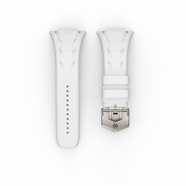 Ремешок белого цвета Daytona из Каучука FKM Golden Concept для Apple Watch 44, 45, 46, 49 MM