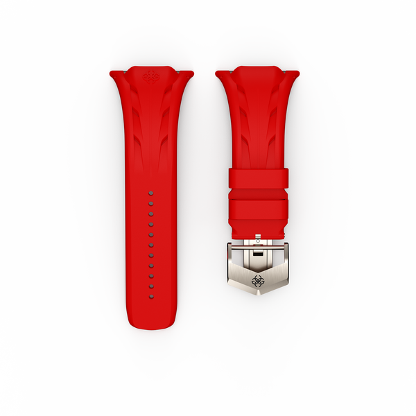 Ремешок красного цвета из Каучука FKM Golden Concept для Apple Watch 44, 45, 46, 49 MM
