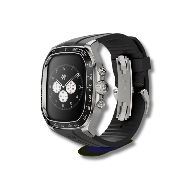Корпус Golden Concept для Apple Watch Case 46 MM - CROWN SPORT STEEL BLACK CERAMIC BEZEL