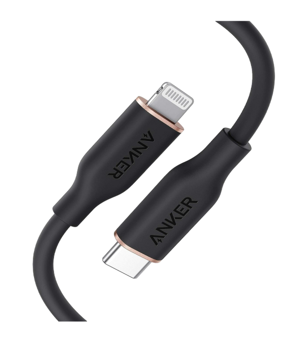 Lightning ulagichli Anker PowerLine 3 USB-C kabeli (qora)