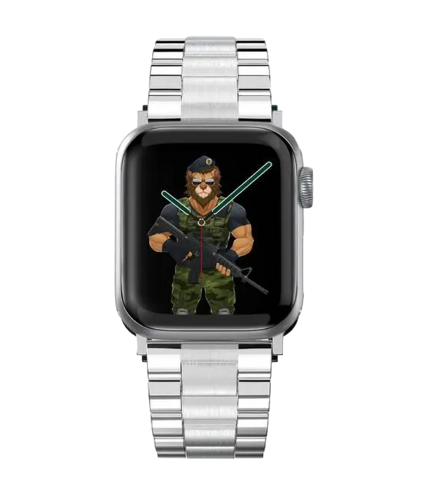 Tasma Yashil Arslon Metalik Grande 42-44MM Kumush