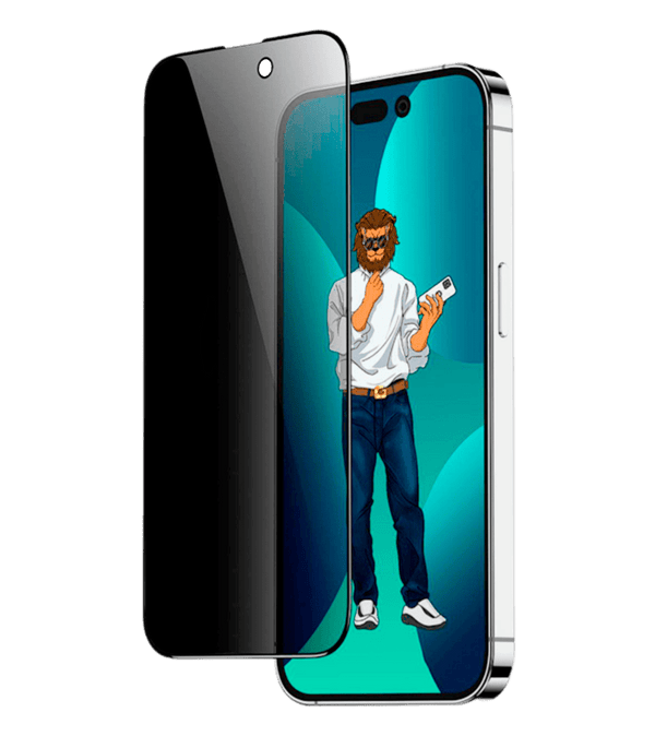 ΠΠ°ΡΠΈΡΠ½ΠΎΠ΅ ΡΡΠ΅ΠΊΠ»ΠΎ Green Lion 9H Steve Privacy Anti-Peeping Full Glass For 15 Pro Max