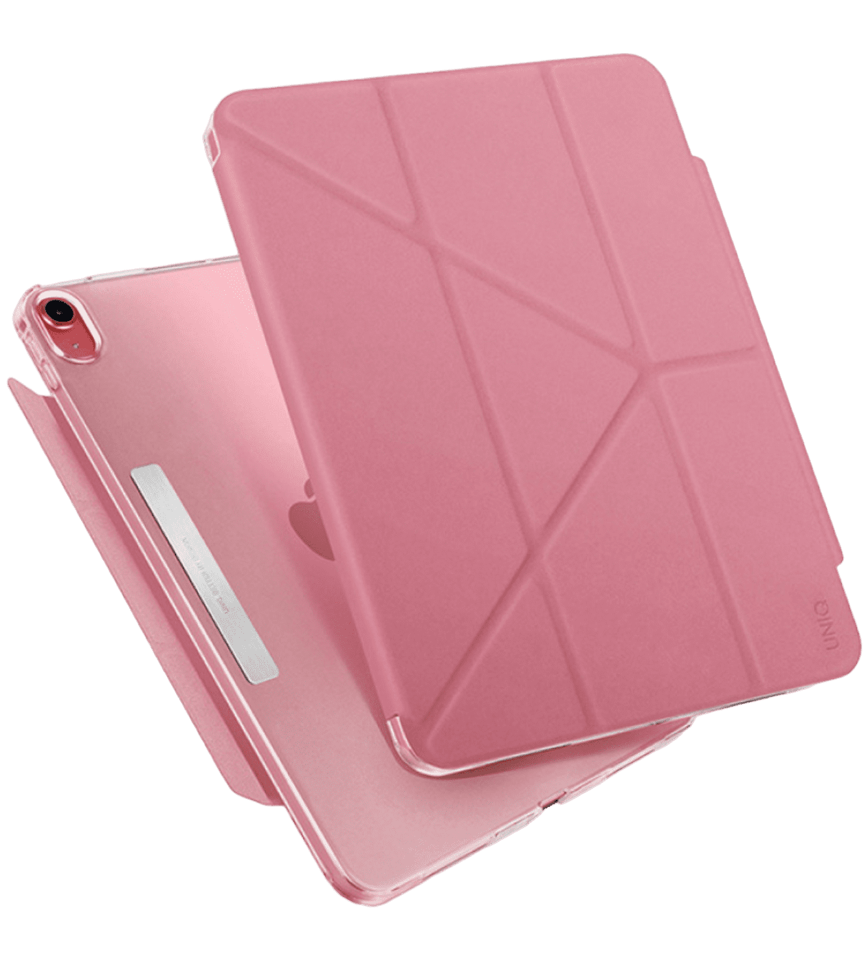 UNIQ Camden korpusi/orqasi muzli yupqa korpus/10-avlod iPad uchun Rouge pushti
