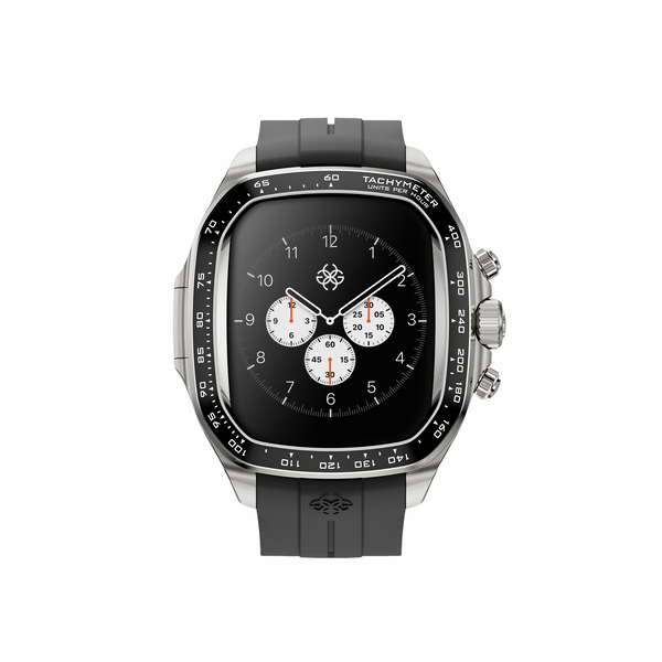 Корпус Golden Concept для Apple Watch Case 46 MM - CROWN CLASSIC SPORT BLACK RUBBER CERAMIC BEZEL