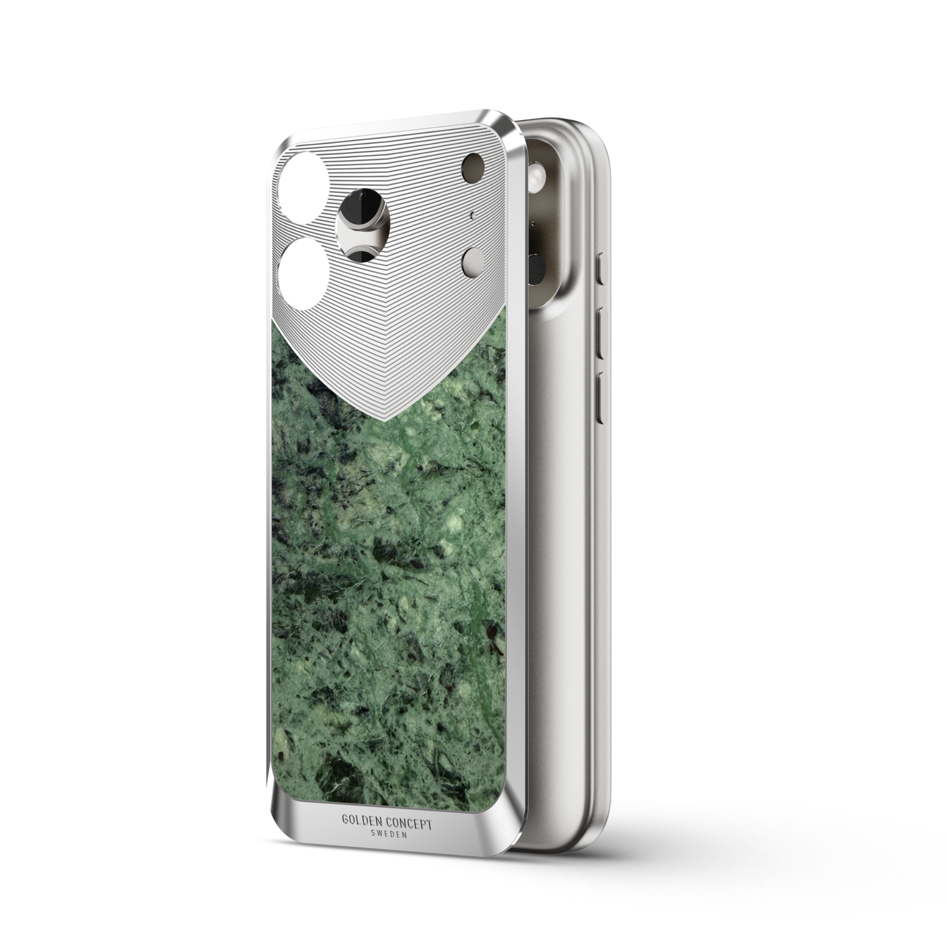 Чехол из Нержавеющей Стали 316L на магните для iPhone 17 Pro Max. Натуральный Камень Мрамор - VERDE ISSORIE.