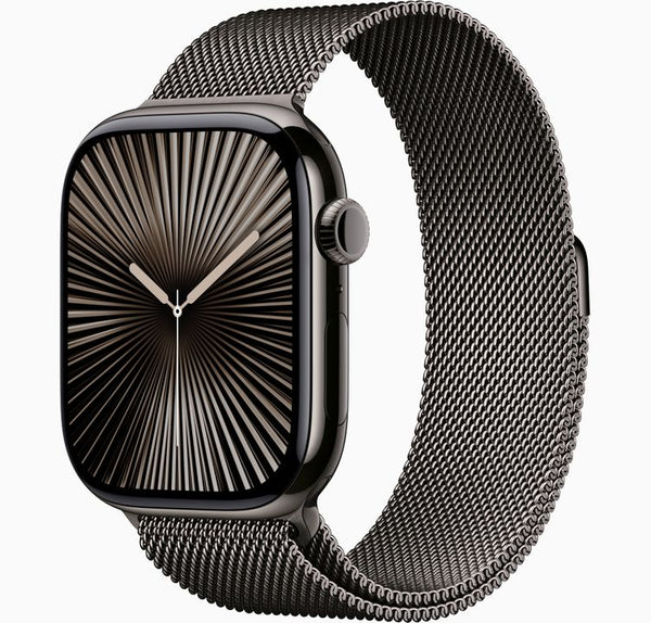 Часы Apple Watch Series 10 Stainless Steel Case with Titanium Milanese Loop