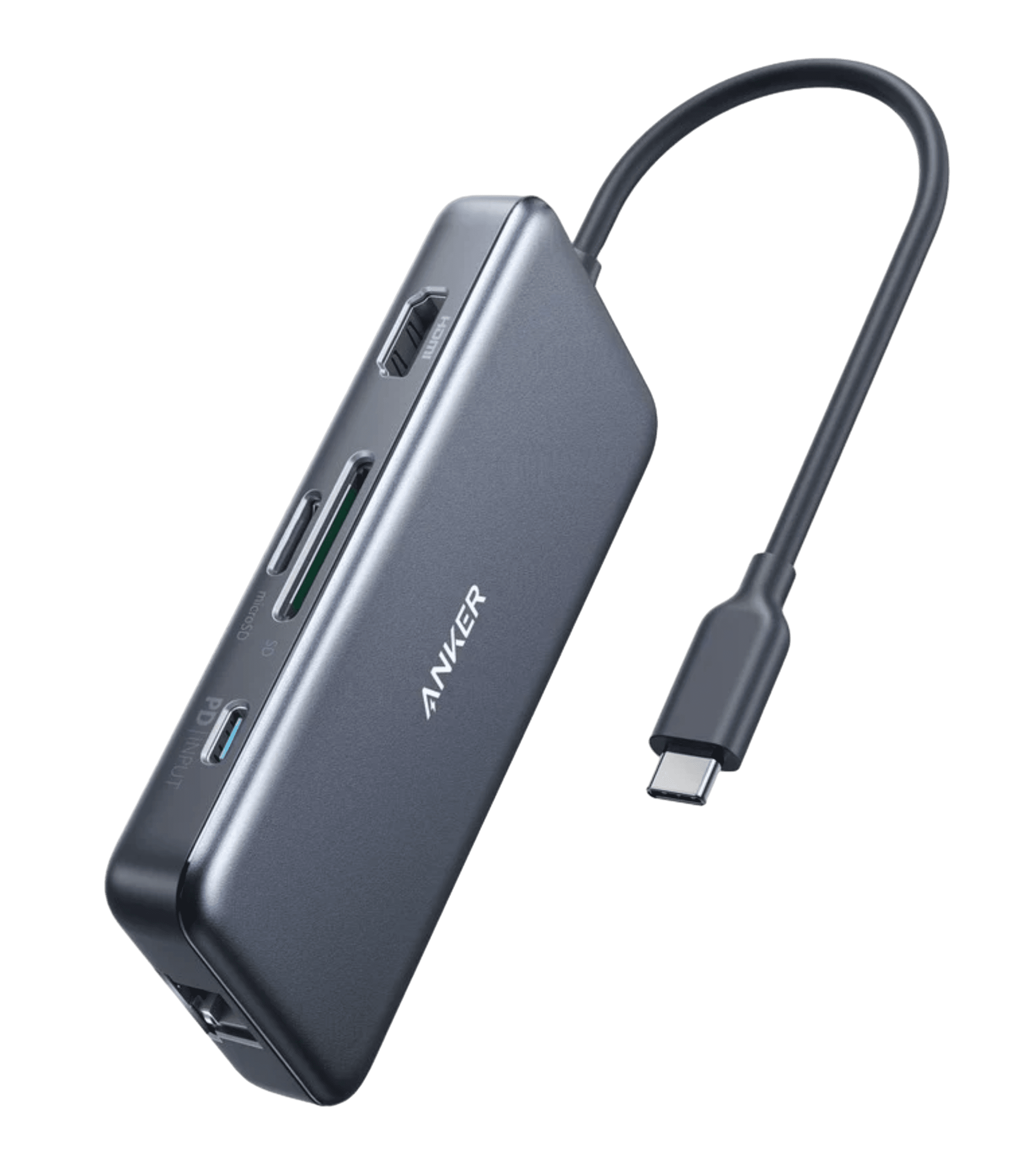 Anker PowerExpand+ 7-in1 USB-C Ethernet uyasi kulrang