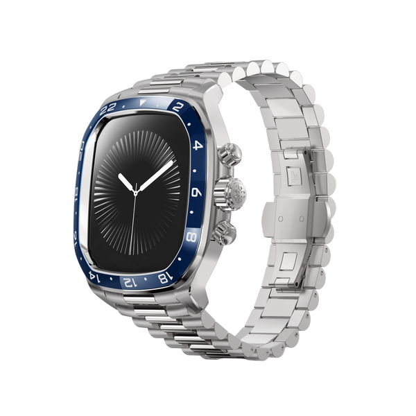 Корпус Golden Concept для Apple Watch Case 46 MM - CROWN CLASSIC SPORT BLUE CERAMIC BEZEL