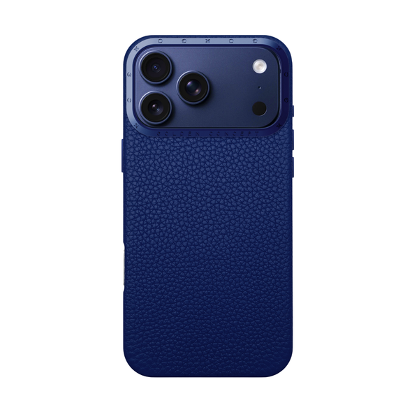 Чехол из натуральной кожи расцветки Deep Blue от Golden Concept для iPhone 17 Pro Max