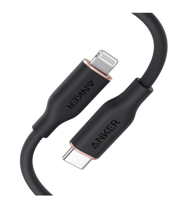 Lightning ulagichli Anker PowerLine 3 USB-C kabeli (qora)