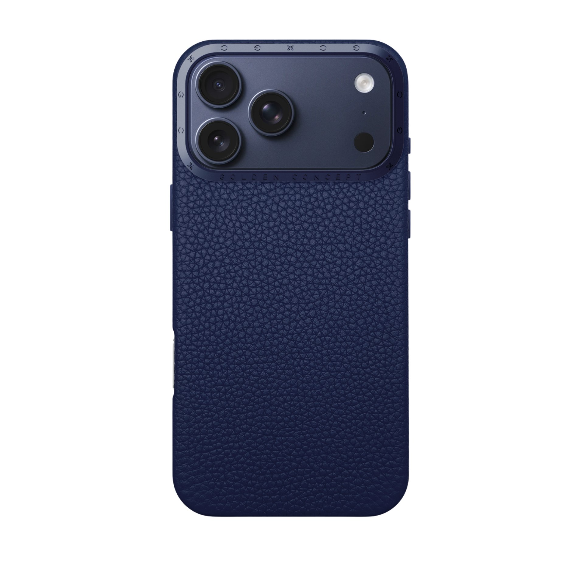 Чехол из натуральной кожи расцветки Midnight Blue от Golden Concept для iPhone 17 Pro
