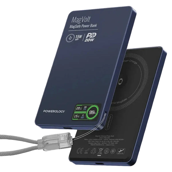 Внешний аккумулятор Powerology MagVolt 5000mAh Magnetic Power Bank