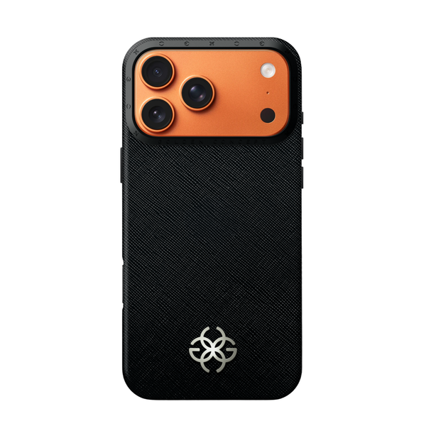 Чехол из натуральной кожи, Saffiano расцветки Black от Golden Concept для iPhone 17 Pro Max